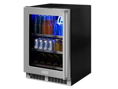 24" Marvel Beverage Center with Display Wine Rack - MP24BCG4LS