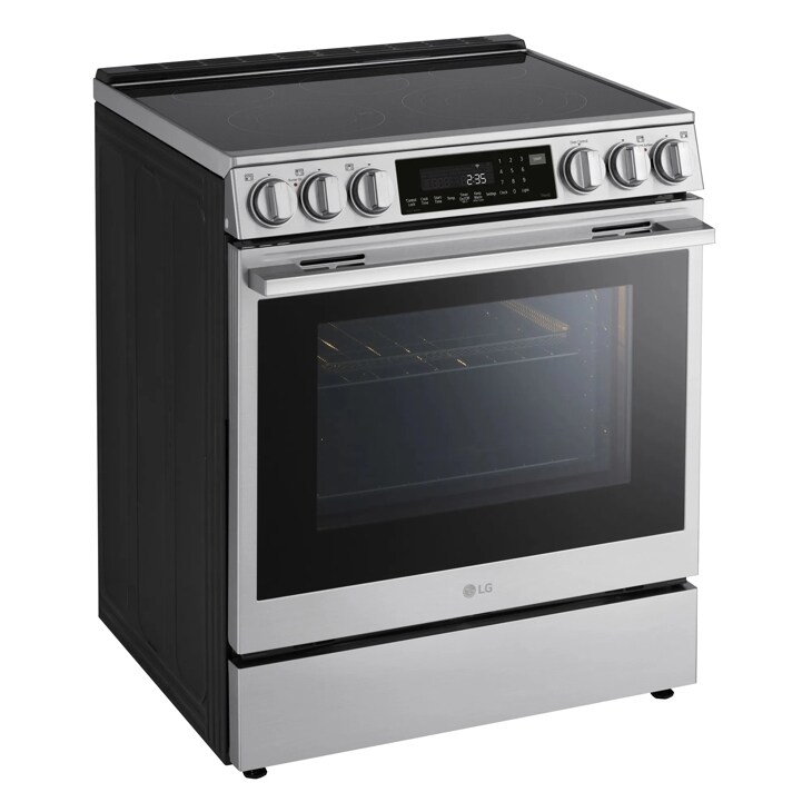 30" LG 6.3 Cu. Ft. Smart Electric Slide-in Range with InstaView ProBake Convection and Air Fry - LSEL6337XE