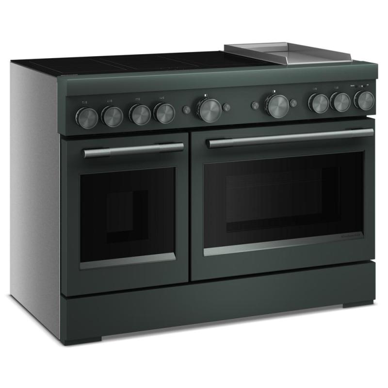 48" KitchenAid 6-Element Induction Freestanding Commercial-Style Range with Griddle - KFID948SJP