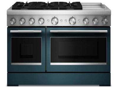48" KitchenAid 6 Burner Commercial-Style Dual Fuel Range - KFDD948SAG