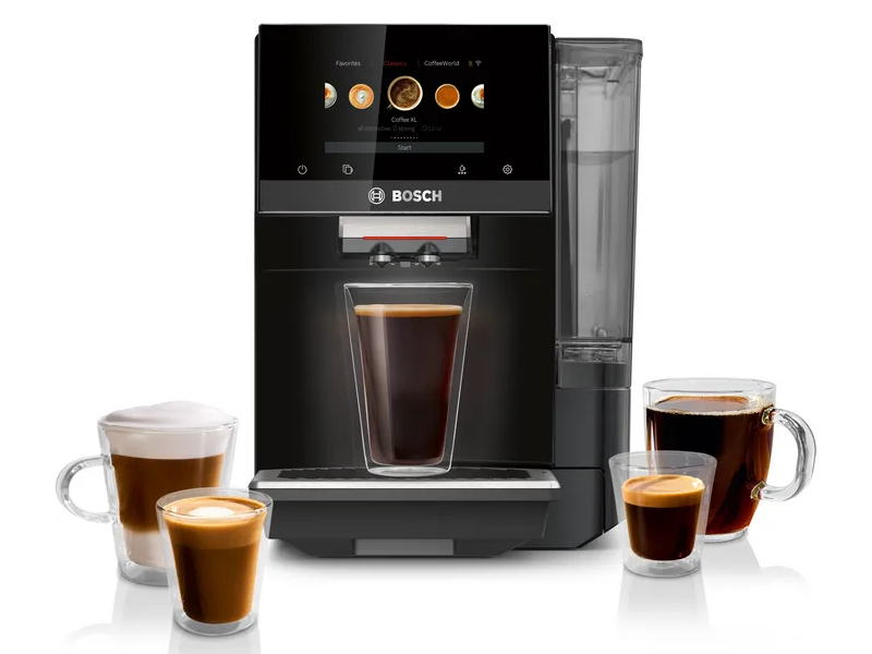 Bosch 800 Series VeroCafe Fully Automatic Coffee Machine with Removable Water Tank in Piano Black - TPU60309