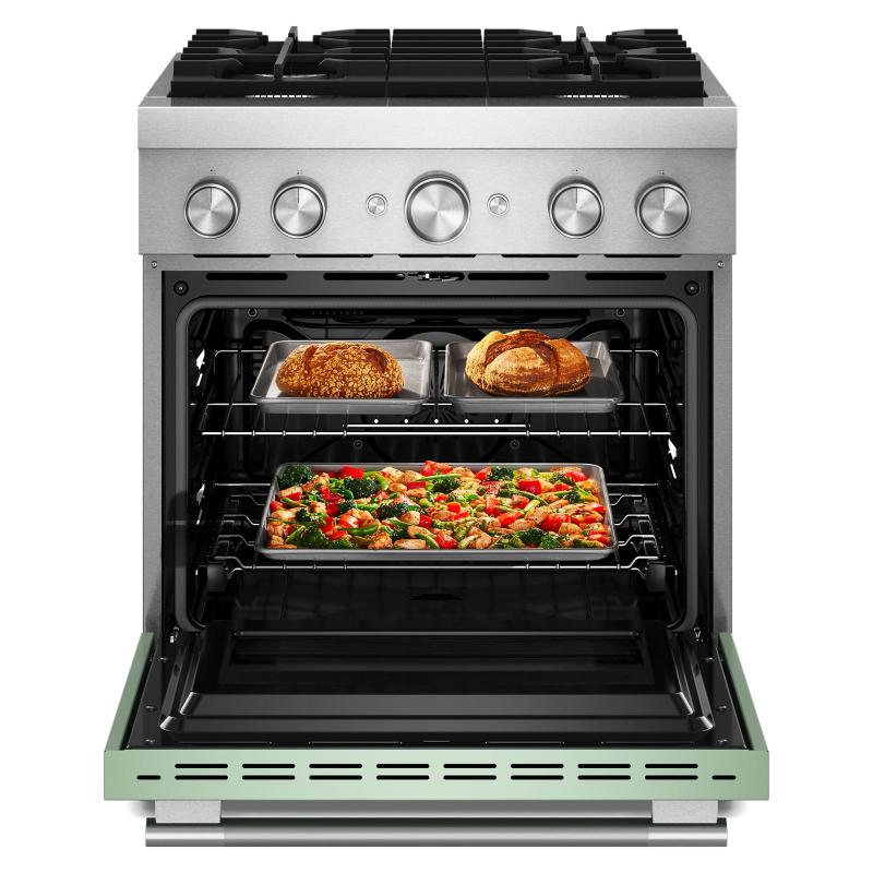 30" Kitchenaid 4 Burner Commercial-Style Dual Fuel Range - KFDS930SDC