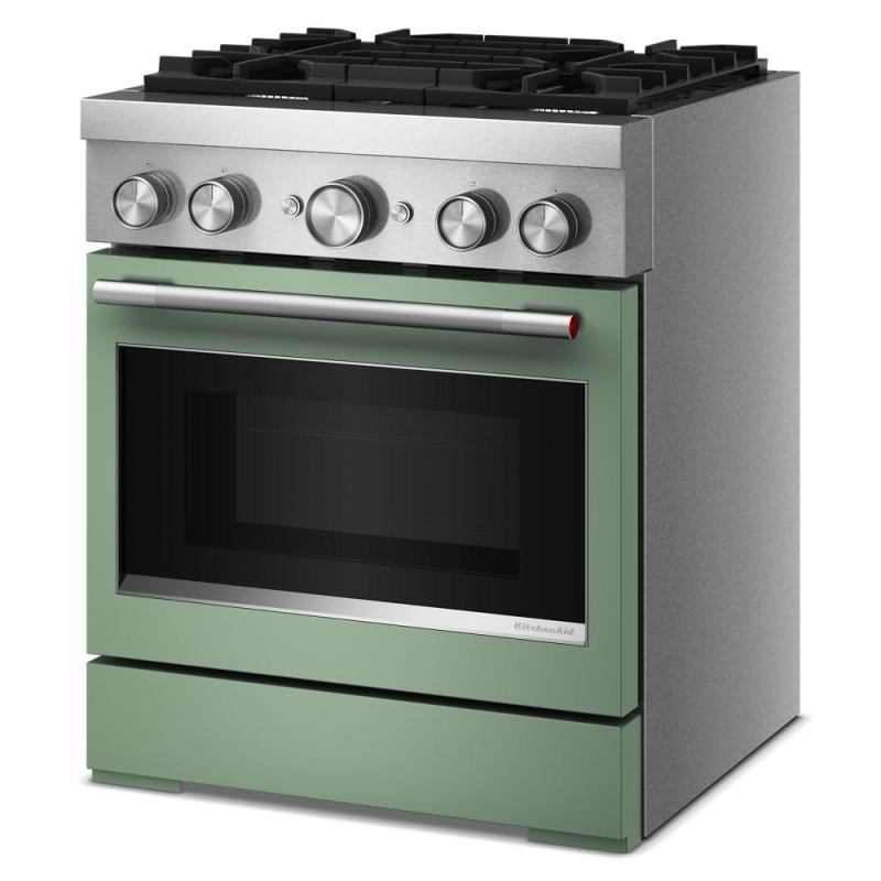 30" Kitchenaid 4 Burner Commercial-Style Dual Fuel Range - KFDS930SDC