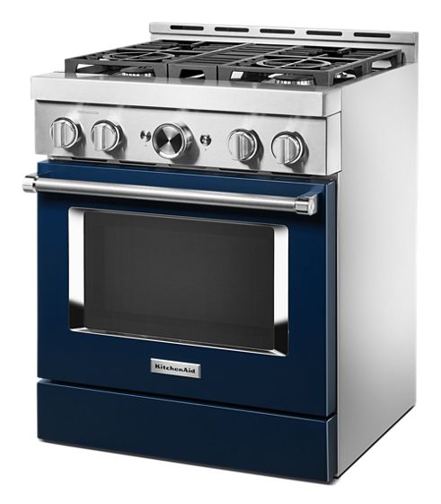 30" KitchenAid 4.1 Cu. Ft. Smart Commercial-Style Gas Range With 4 Burners - KFGC500JIB
