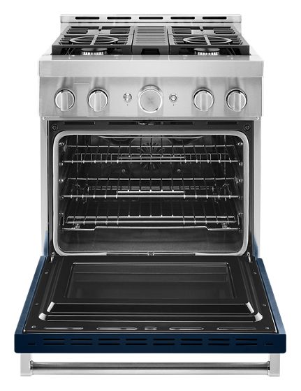 30" KitchenAid 4.1 Cu. Ft. Smart Commercial-Style Gas Range With 4 Burners - KFGC500JIB