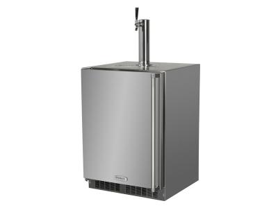 24" Marvel Outdoor Single Tap Built In Beer Dispenser with Stainless Steel Door- MO24BSS2LS