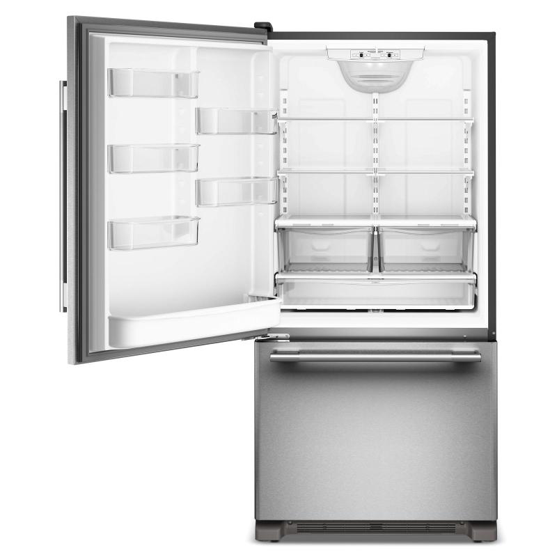 33" KitchenAid 22 Cu. Ft. Standard-Depth Bottom Mount Refrigerator - KRBL133SPS