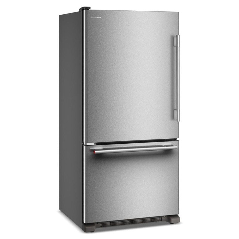 33" KitchenAid 22 Cu. Ft. Standard-Depth Bottom Mount Refrigerator - KRBL133SPS