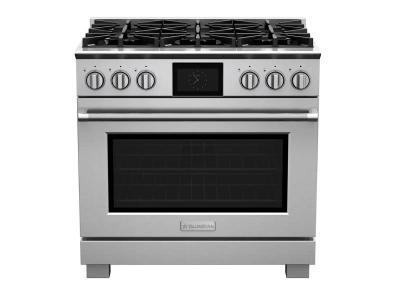 36" Blue Star Liquid Propane Dual Fuel Range with 6 Burners - BSDF366BLW