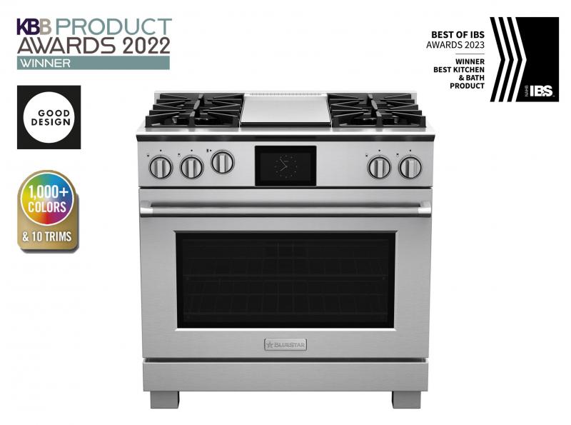 36" Blue Star Dual Fuel Range with 12" Griddle - BSDF364GW
