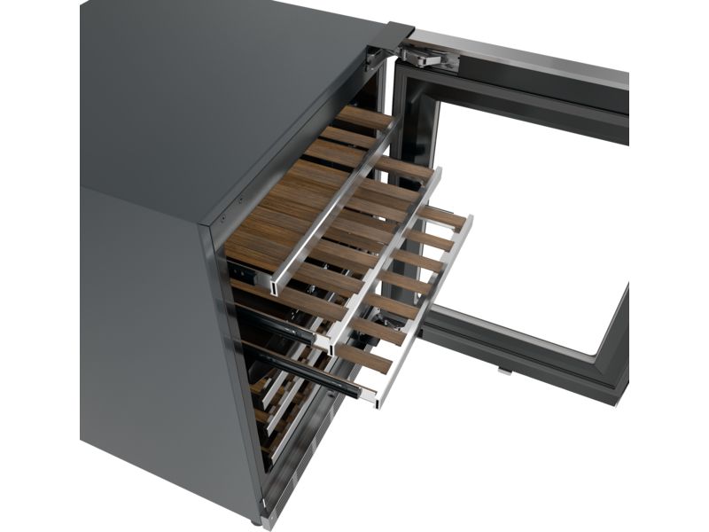 24" Thermador Freedom Under Counter Wine Cooler with Glass Door Professional Right Hinge - T24UW925RS