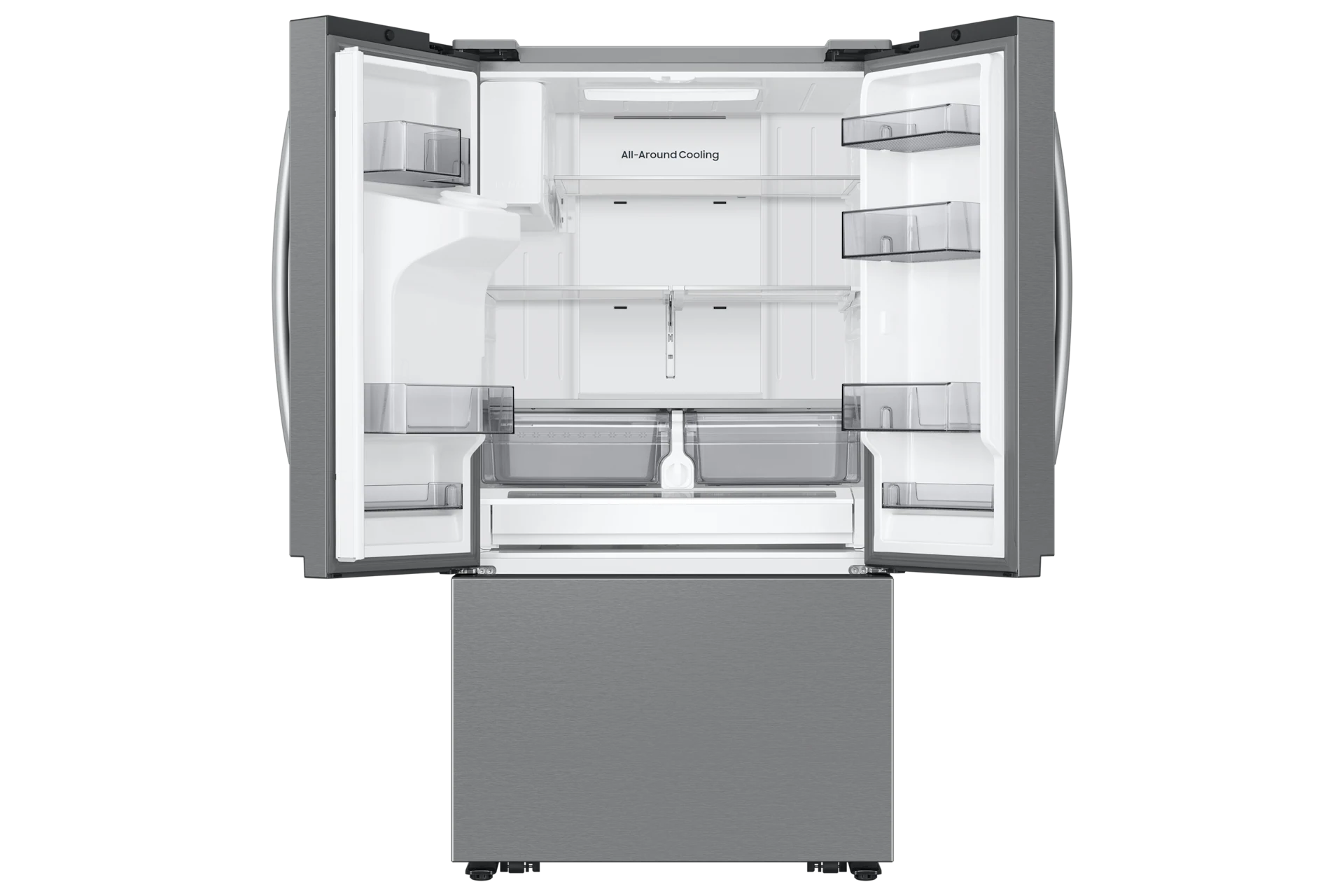 36" Samsung Bespoke AI 3-Door French Door Refrigerator with External Water & Ice Dispenser - RF27CG5B30SRAA