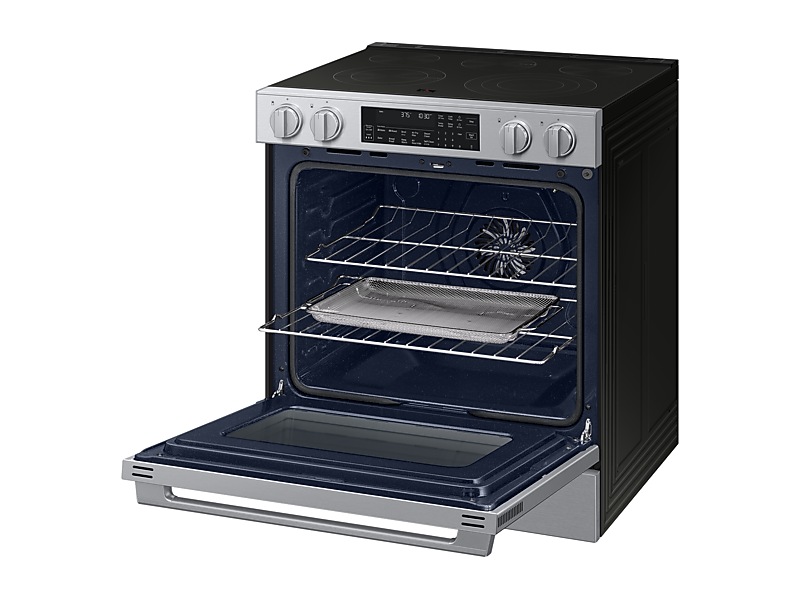 30" Samsung 6.3 Cu. Ft. Electric Slide-In Range True Convection with Air Fry Max - NSE90H63SRAC