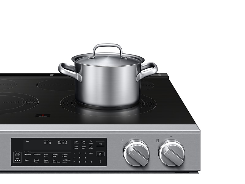 30" Samsung 6.3 Cu. Ft. Electric Slide-In Range True Convection with Air Fry Max - NSE90H63SRAC