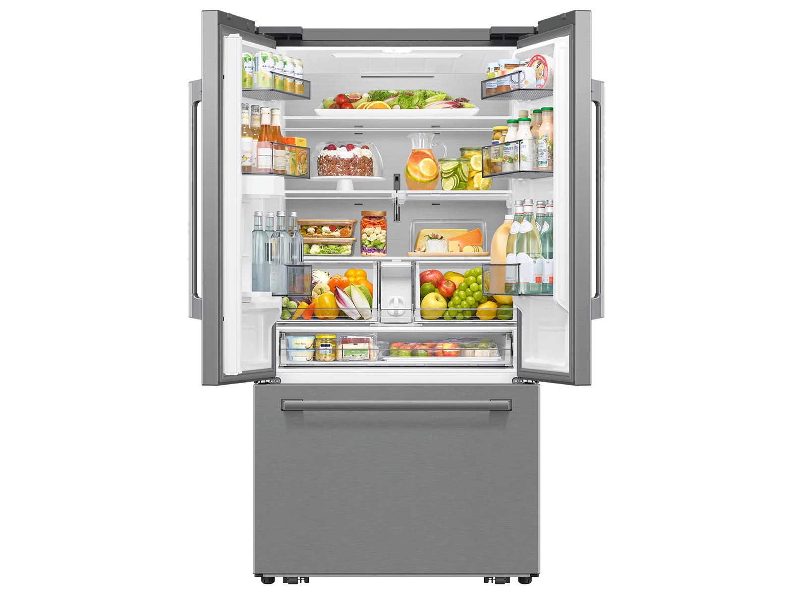 36" Samsung Bespoke AI 3-Door French Door Refrigerator with In-Door Tall Dispenser - RF70H30KERAA