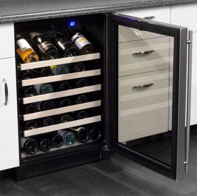 24" Marvel Standard Efficiency Single Zone Wine Refrigerator - ML24WSG0RS