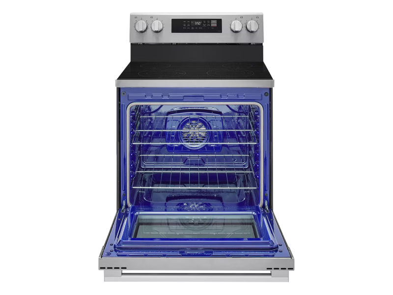 30" LG Elec. 6.3 Cu Ft. Electric Single Oven Freestanding Range with ProBake Convection EasyClean & Smart Stainless - LREN6321VE
