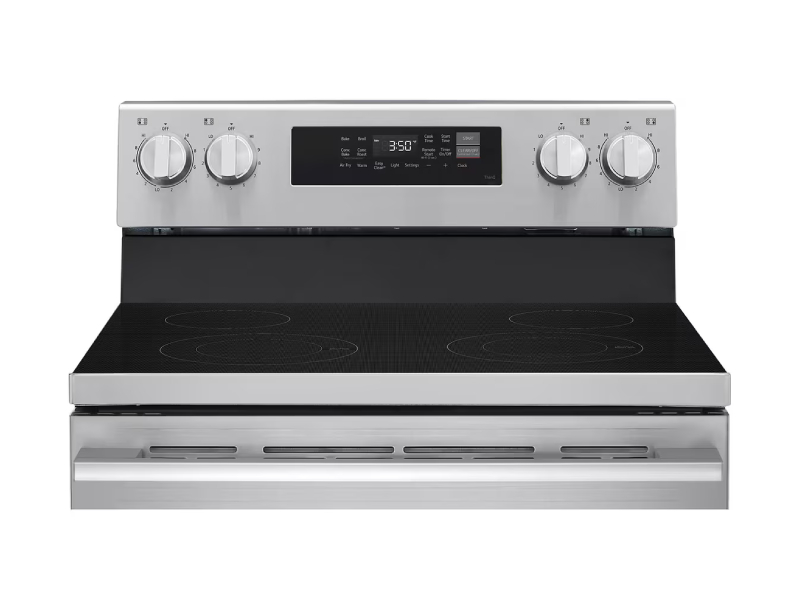 30" LG Elec. 6.3 Cu Ft. Electric Single Oven Freestanding Range with ProBake Convection EasyClean & Smart Stainless - LREN6321VE
