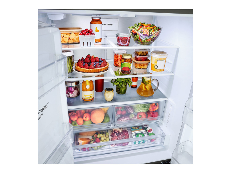 36" LG 32 Cu.Ft. Standard-Depth MAX French 3-Door Refrigerator with Internal Water Dispenser Ice Maker - LF32BSH42S