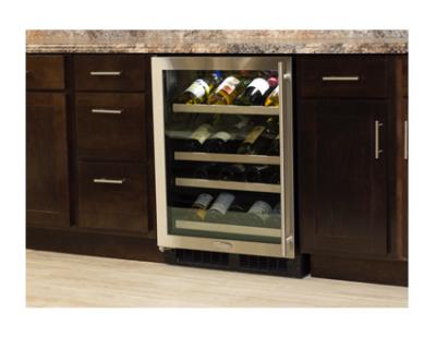 24" Marvel High Efficiency Gallery Single Zone Wine Refrigerator - ML24WSG1RS