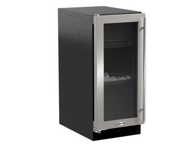 15" Marvel Clear Ice Machine with Arctic Illuminice™ and Glass Door - ML15CLG2LS