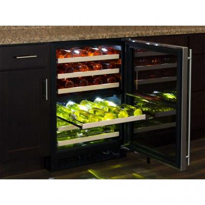 24" Marvel High Efficiency Dual Zone Wine Refrigerator - ML24WDF4LP