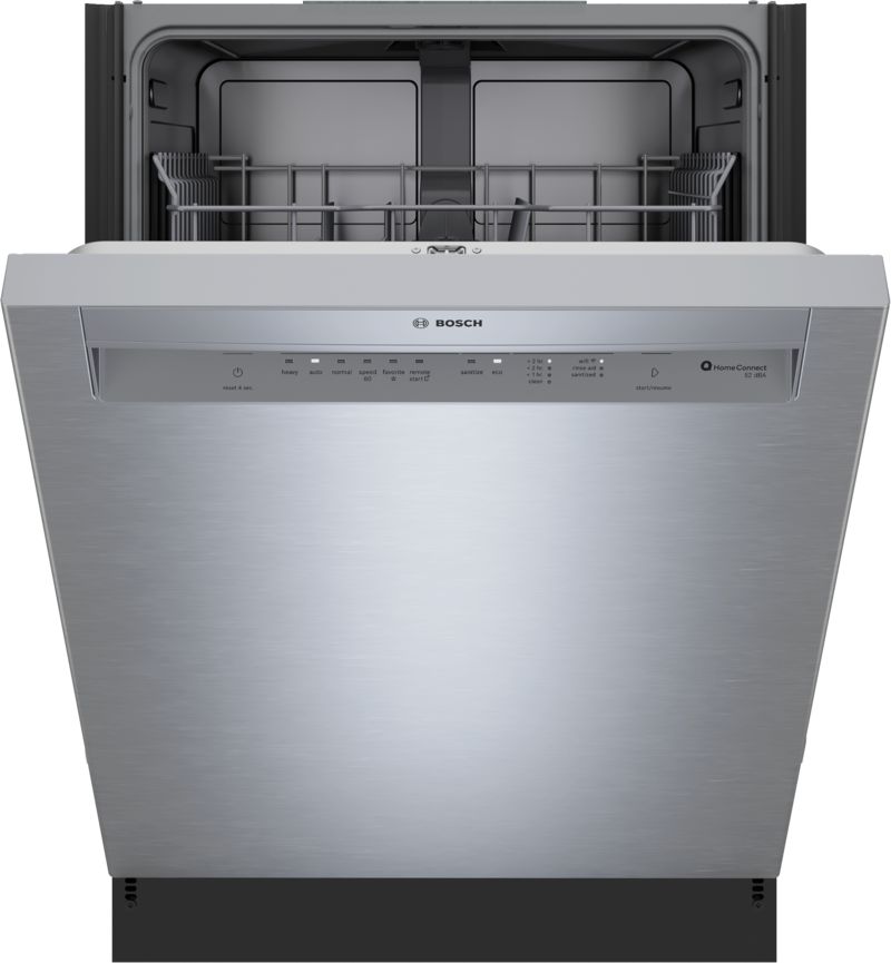 24" Bosch 100 Series Dishwasher in Brushed Steel Anti-Fingerprint - SHE2ADF5N