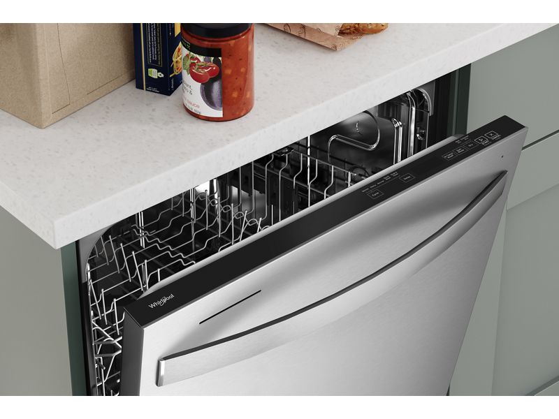 24" Whirlpool 50 dBA Dishwasher with Spin&Load Rack and AI Intelligent Wash in Stainless Steel - WDT745SASZ