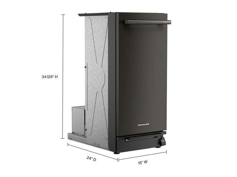 15" Kitchenaid Built-In Trash Compactor with Built-In Odor Management System - KTTP515TBE