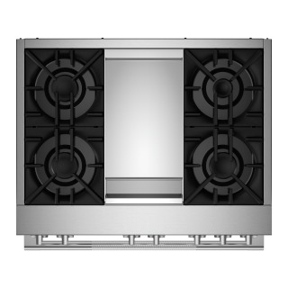 36 Dual-Fuel Pro Range with Steam-Assist Oven and Griddle