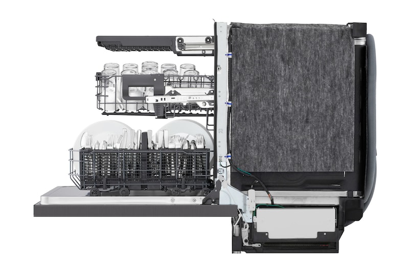 24" LG Floor Status Indicator Top Control FlushFit Dishwasher - LDNPQ555D