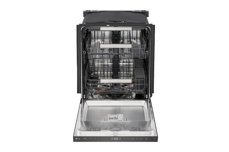 24" LG FlushFit 44 dB Top Control Dishwasher in Black Stainless - LDNPM654D
