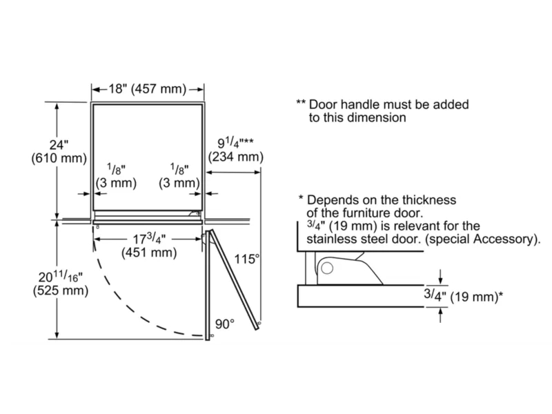18" Thermador Built-in Wine Cooler With Glass Door - T18IW905SP