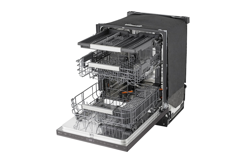 24" LG FlushFit 44 dB Top Control Dishwasher in Black Stainless - LDNPM654D