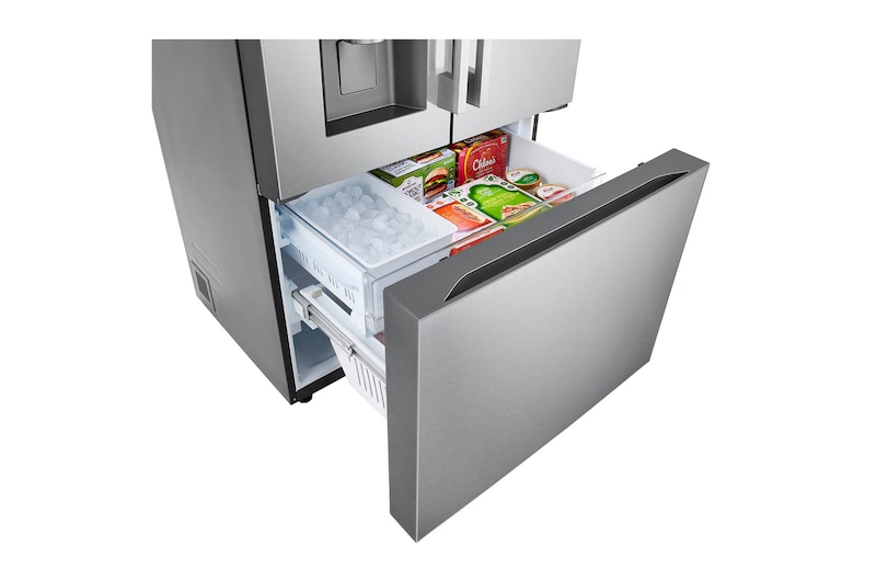 36" LG 31 Cu. Ft. Standard-Depth MAX French 3-Door Refrigerator with Ice and Water Dispenser Dual Ice Maker - LF31WSH63S