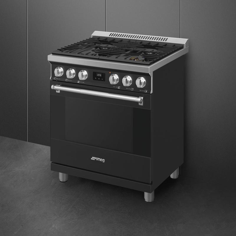 30" SMEG Freestanding Gas Range with 4 Sealed Burners  - SPR30UGGAN