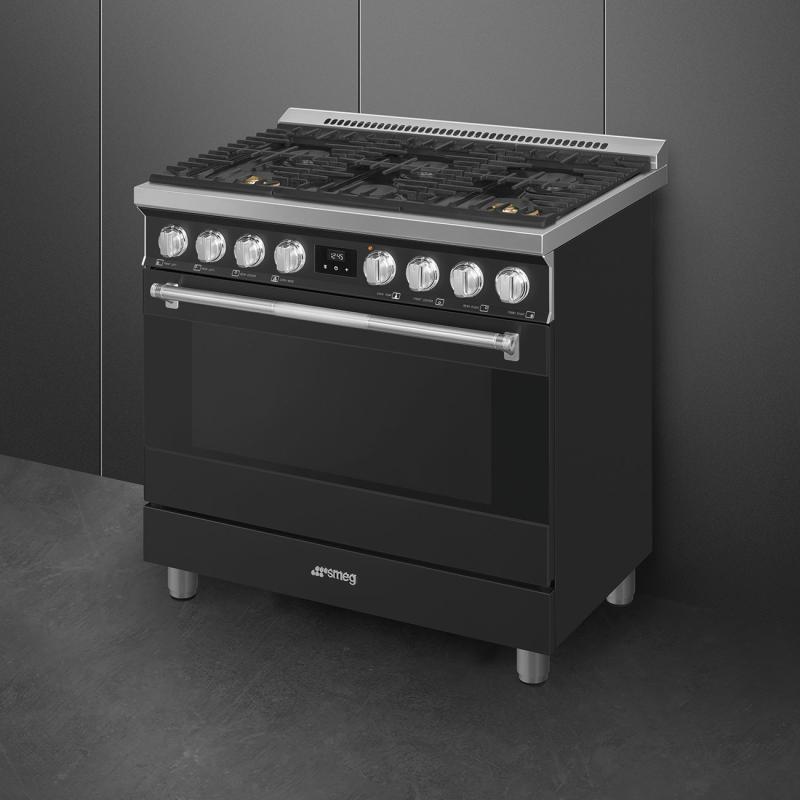 36" SMEG Freestanding Gas Range with 6 Sealed Burners - SPR36UGGAN