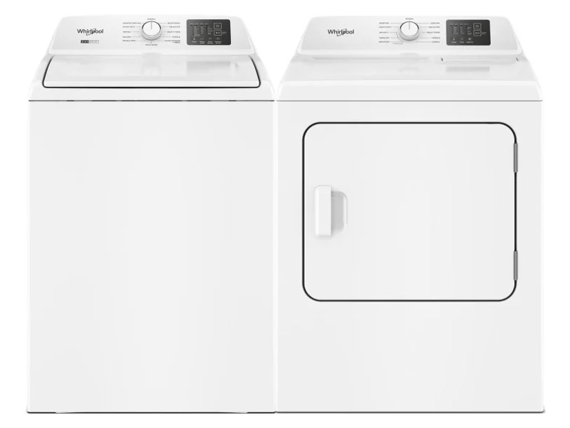 Whirlpool Top Load Washer and 7.0 Cu. Ft. Gas Dryer - WTW4107SW-WGD4105SW
