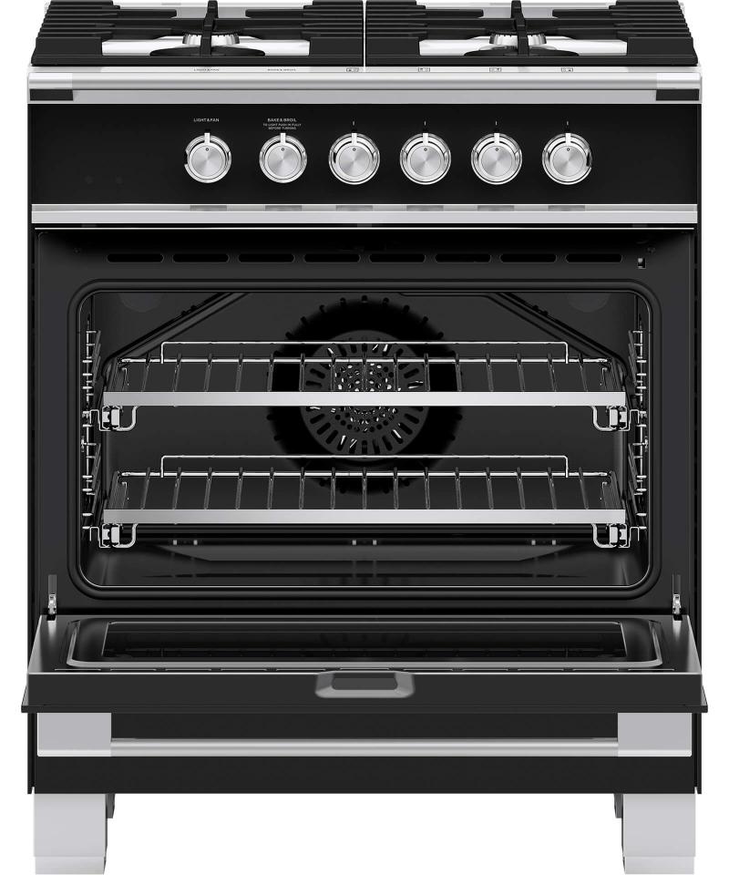 30" Fisher & paykel 3.5 cu ft Freestanding Gas Range  - OR30SCG4B1