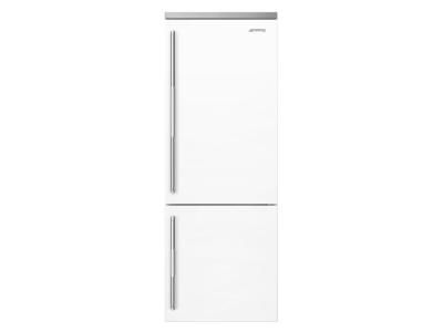 27" SMEG SPR Bottom Mount Freestanding Refrigerator in White - BM27URMW