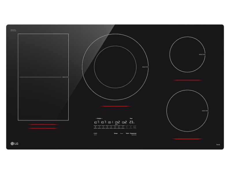 36" LG Induction Cooktop with 5 Element 5.0kW UltraHeat and Smart - CBIH3617BE