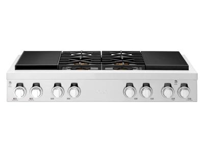 48" Signature Kitchen Suite Dual-Fuel Pro Rangetop with Sous Vide and Induction - SKSRT480SIS