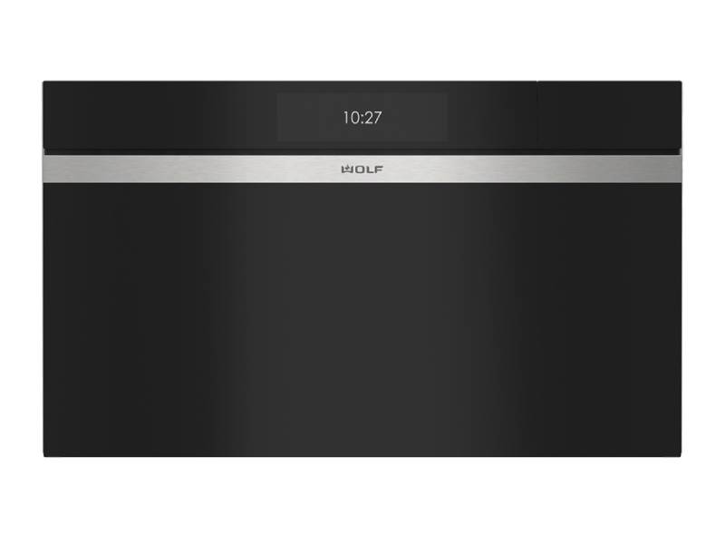 30" Wolf M Series Contemporary Handleless Plumbed Convection Steam Oven - CSOP3050CM/B