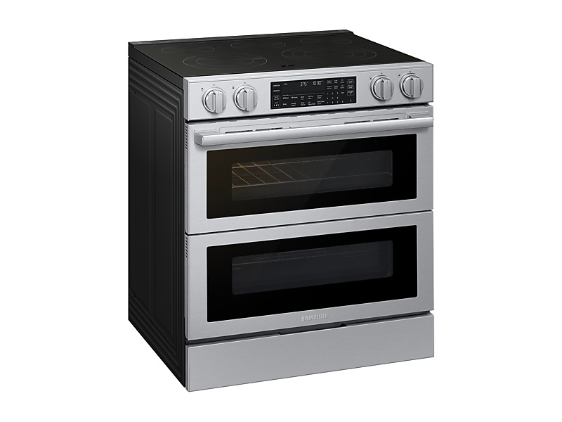 Samsung 6.3 Cu. Ft. Electric Slide-In Range with 90H Flex Duo True Convection Air Fry Max and Illuminated Precision Knobs - NSE90H63DRAC