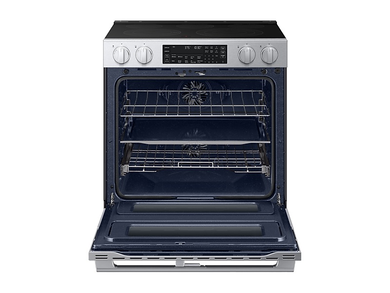 Samsung 6.3 Cu. Ft. Electric Slide-In Range with 90H Flex Duo True Convection Air Fry Max and Illuminated Precision Knobs - NSE90H63DRAC