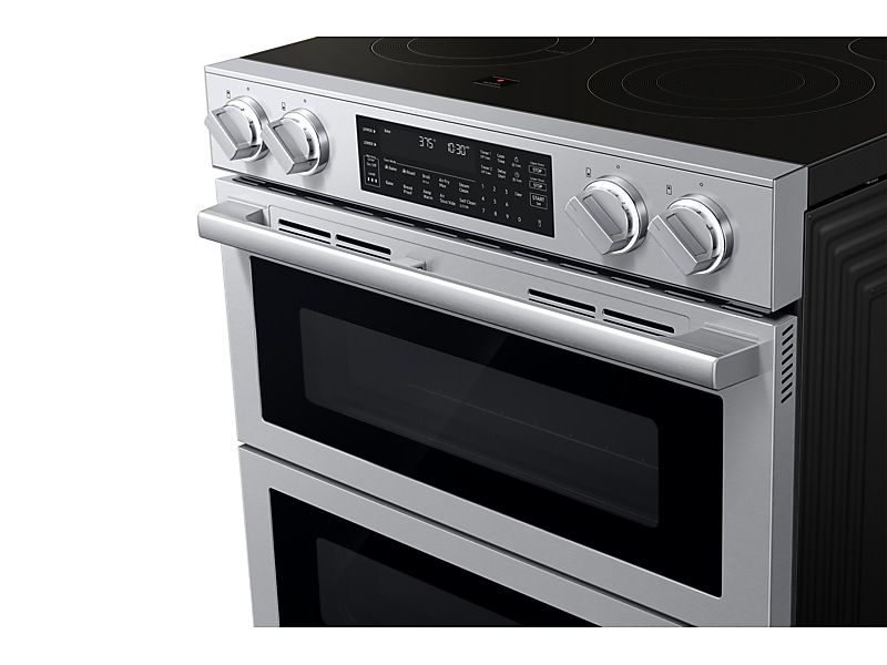 Samsung 6.3 Cu. Ft. Electric Slide-In Range with 90H Flex Duo True Convection Air Fry Max and Illuminated Precision Knobs - NSE90H63DRAC