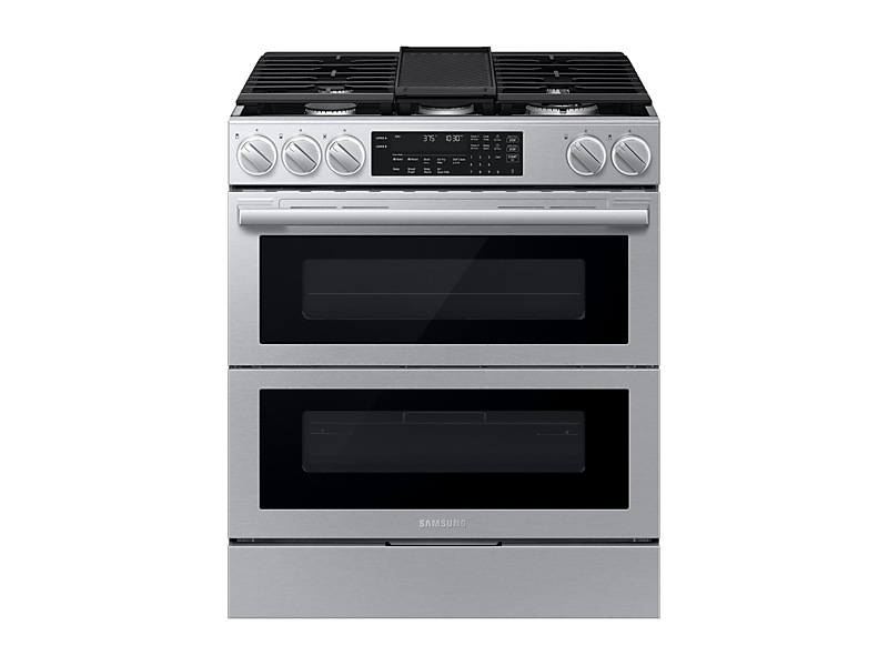 30" Samsung 6.0 Cu. Ft. Gas Slide-In Range with 90H Flex Duo True Convection with Air Fry Max Illuminated Precision Knobs - NSG90H60DRAA