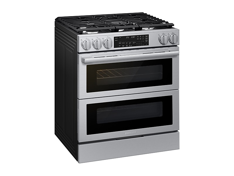 30" Samsung 6.0 Cu. Ft. Gas Slide-In Range with 90H Flex Duo True Convection with Air Fry Max Illuminated Precision Knobs - NSG90H60DRAA