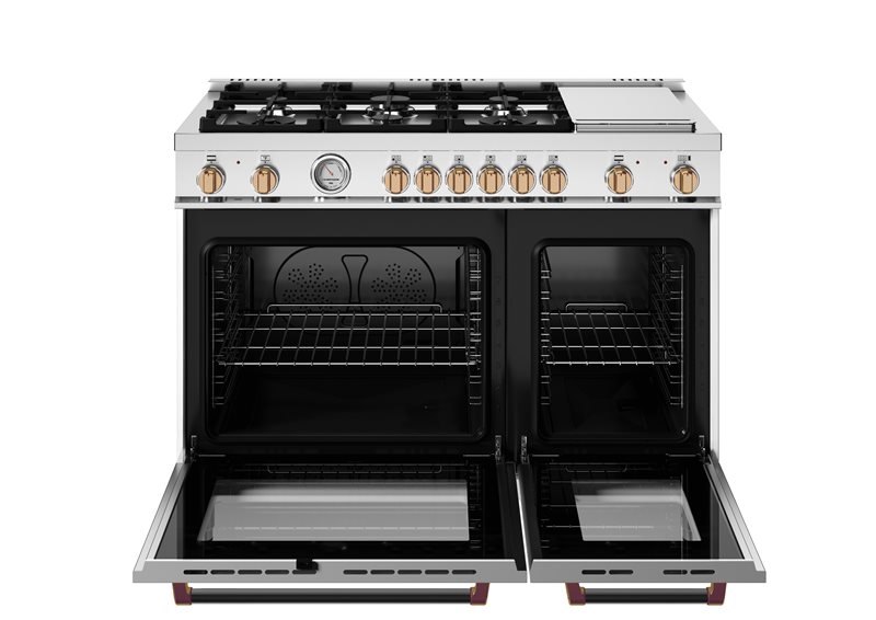 48" Bertazzoni Freestanding  Dual Fuel 6 Burners and Griddle Range - MAS486GDFMBG