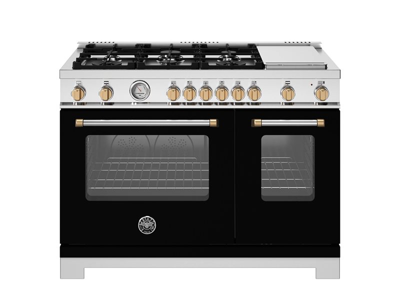 48" Bertazzoni All Gas Range 6 Burner and Griddle  - MAS486GGASNG